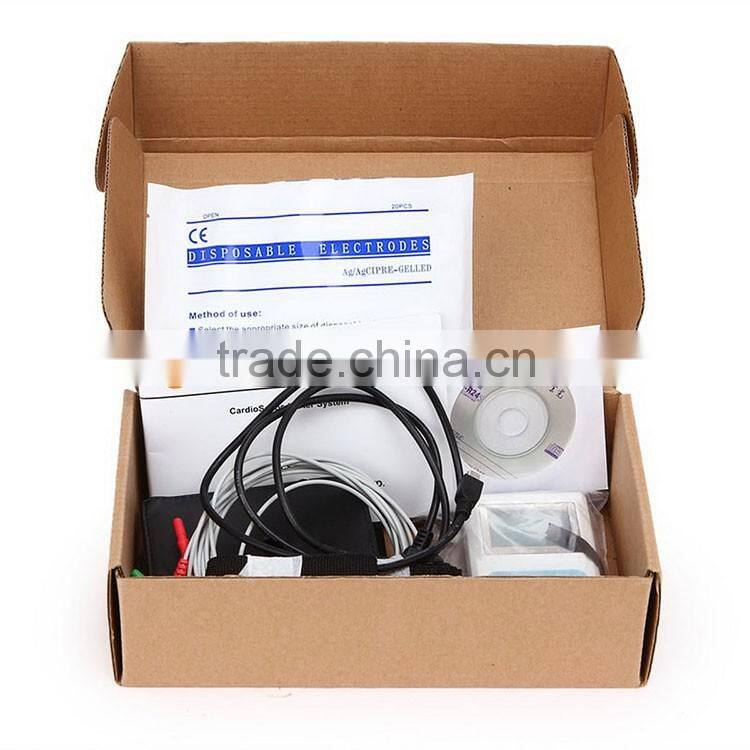 OEM 3-lead Color LCD Holter 24-hours recorder System ecg holter monitor with Software-Cardioscope