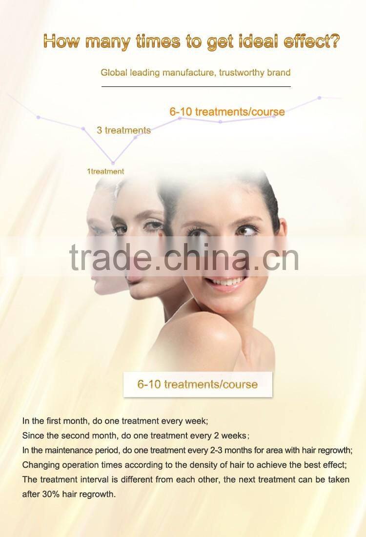 Professional 300,000 shots ipl flash lamp IPL machine ipl depilation machine for hair removal