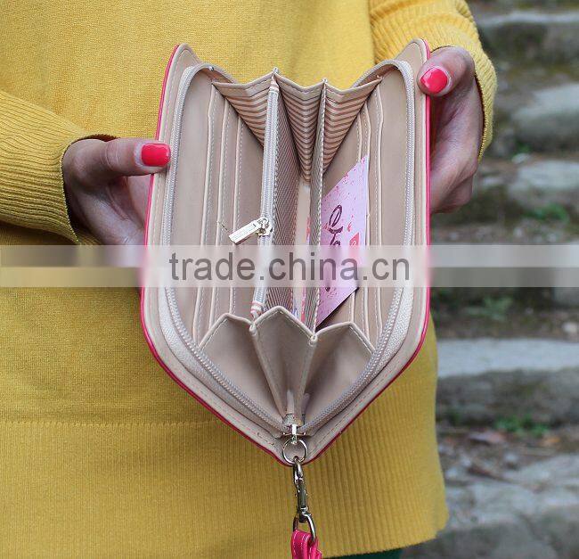 New Fashion Pu Leather Wallet Women And Girl Cute Owl Wallet Purse Handbag 2015