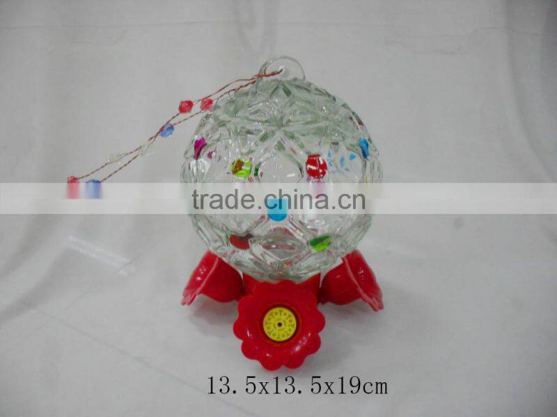 5.5"Round glass bird feeder