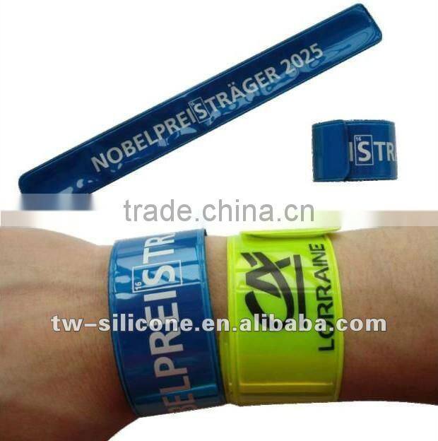 reflective pvc bracelet customized pvc band