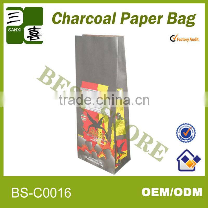 BBQ kraft Charcoal kraft paper bag for 5KG charcoal package