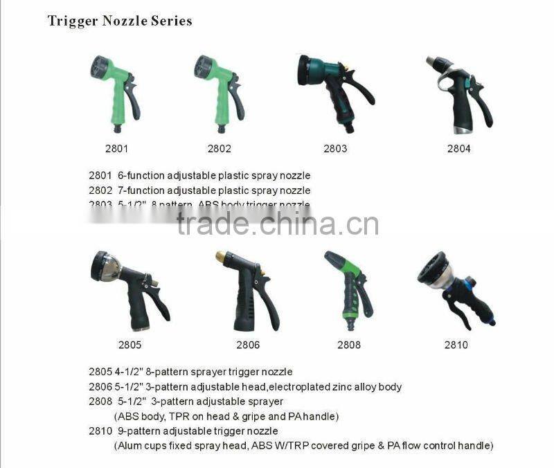 9-patterns plastic water spray gun