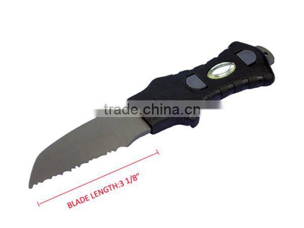 420 Stainless Steel Serrated Point BC Yellow Diving Knifes Survival Knife