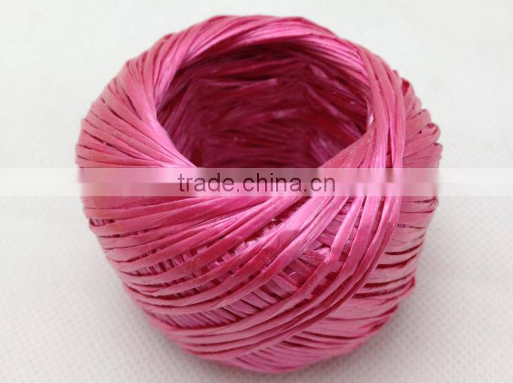 pink color 30 grams pp raffia ball for gardening