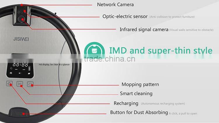 24w 14.8V 2600mAh 350mm Diameter Li-ion Battery Intelligent Vacuum Robotic Cleaner with Wifi APP Remote Control and Camera