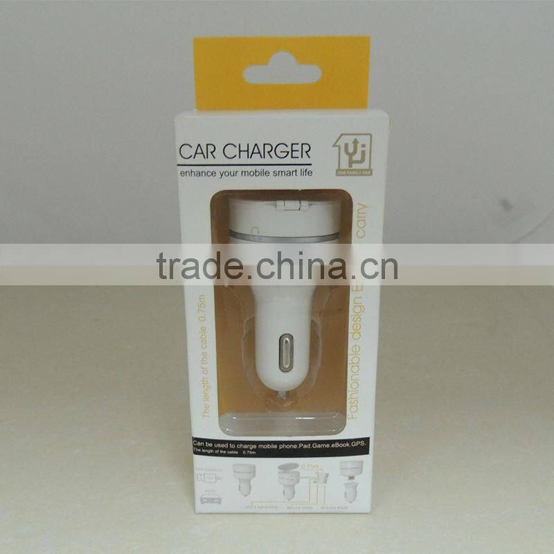 Dual USB Car Charger 5V 2A 2100Ma Dual 2Port USB Car Charger for Sansung S3 S4 HTC Apple Iphone 5 iPad 2 iPhone 3G 3GS 4g ipod
