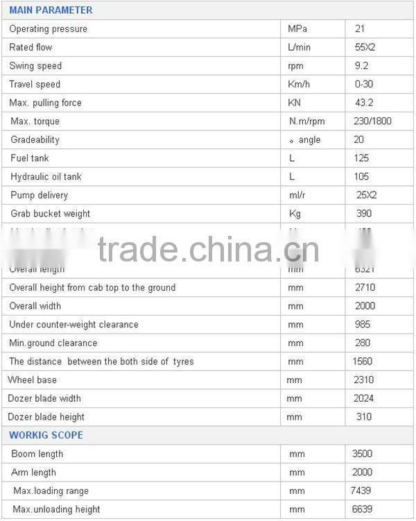 high performance 460kg load mini sugar cane wheel loader