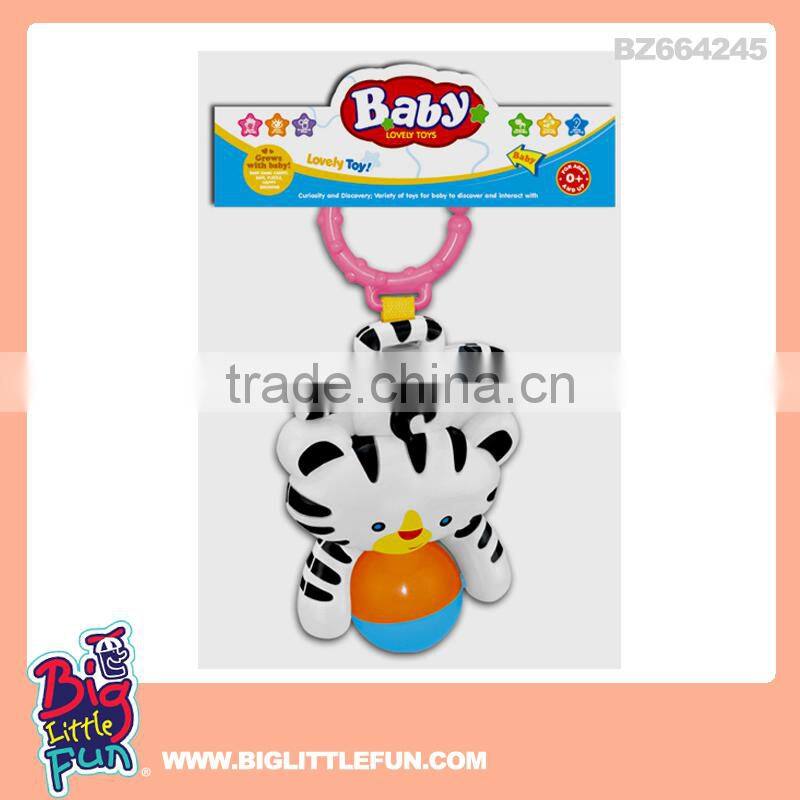 Animal shape plastic baby rattle toys