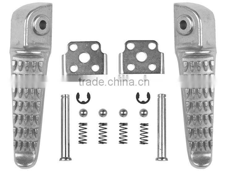For Kawasaki ZX10R 2004-2005 ZX-10R Silver Rear Foot Pegs Footrest Brackets