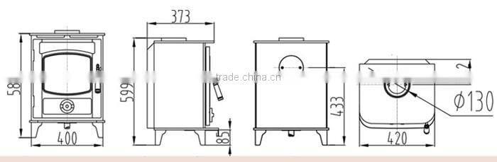 CE certificate can be provided cast iron fireplace with good quality GR905