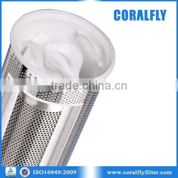 Polyester filter bag for cement industry