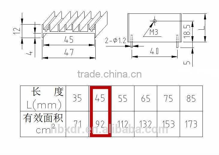 OEM China new best sale product extrusion aluminum heatsink