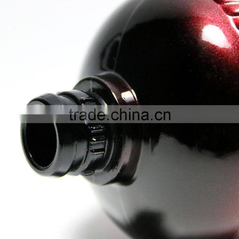 Unique design colored spraying spirit glass bottle