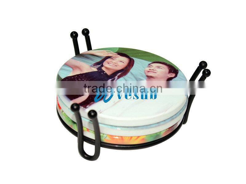 Sublimation Iron tile Photo frame with metal insert
