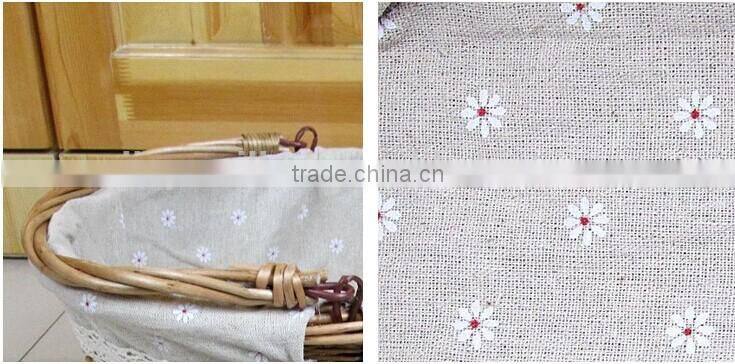 Cheap wicker shopping basket with two moveable handles wicker basket for shopping