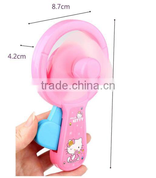 cheap plastic mini handy dynamo fan for kids in summer