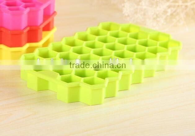 CY175 Honeycomb shape grids food grade silicone ice cube for home DIY