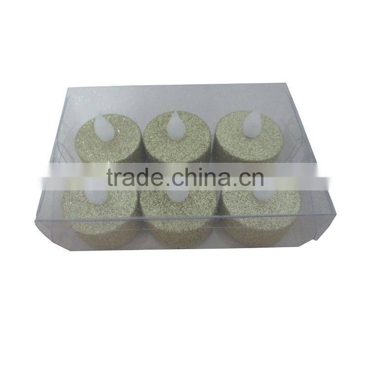 X-mas Battery Operated Led Candle Tea Light Golden Red Silver