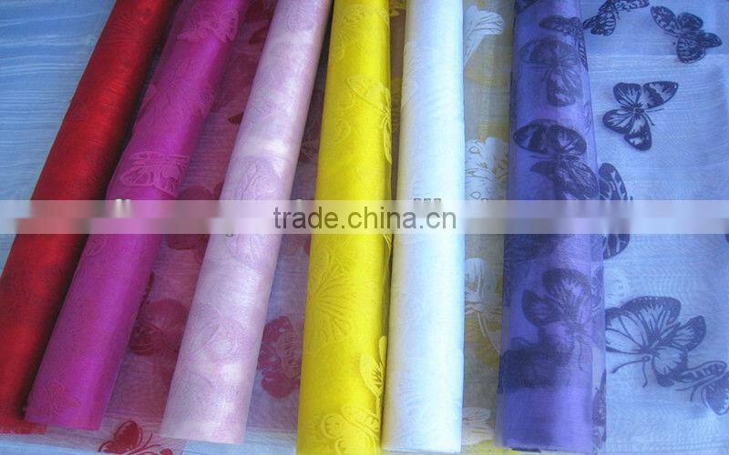 pure color organza material roll for flower packing and decoration