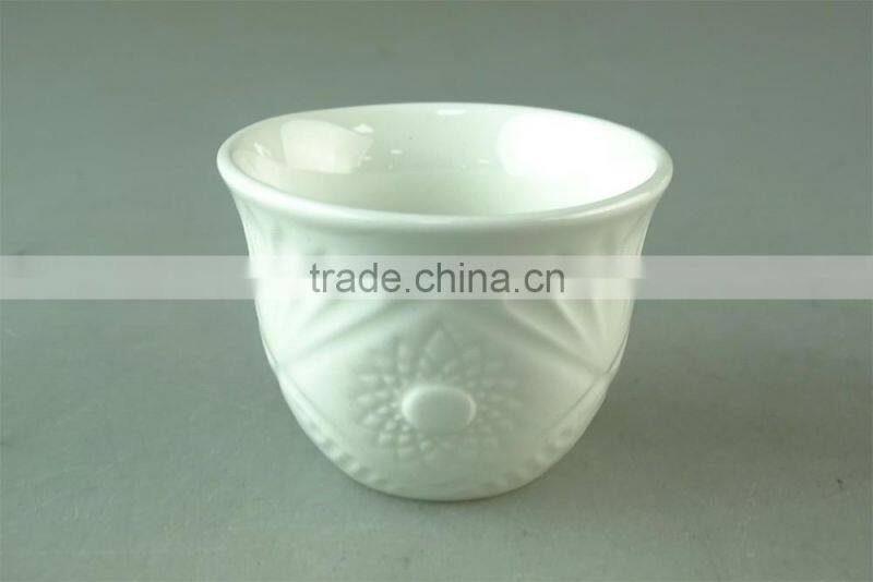 wholesale exquisitely made white ceramic tea cup for daily use