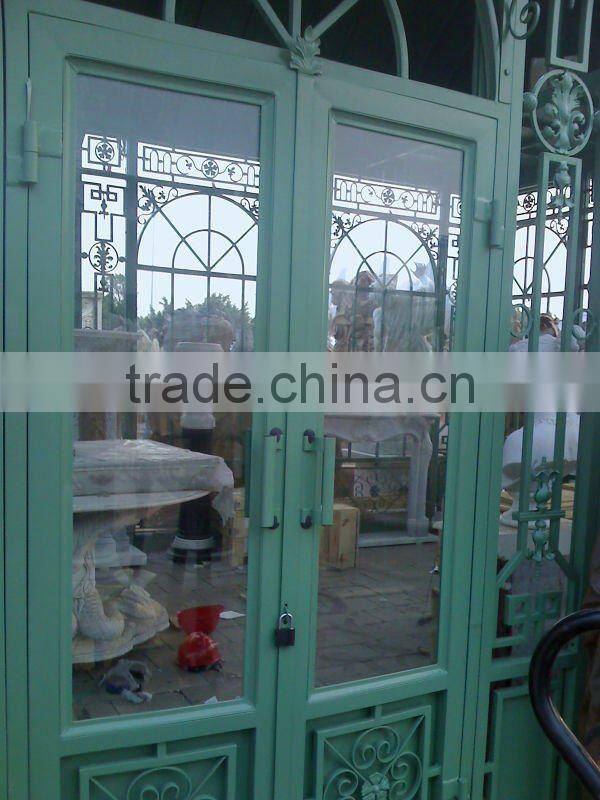 galvanized steel and glass green house / glass green house