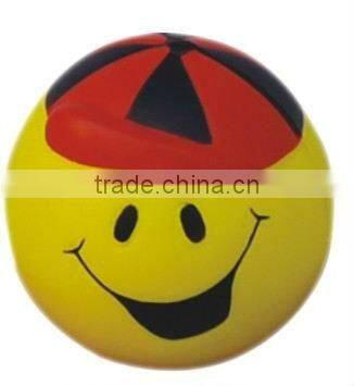 5cm Cute face PU stress toy/printed squeeze ball