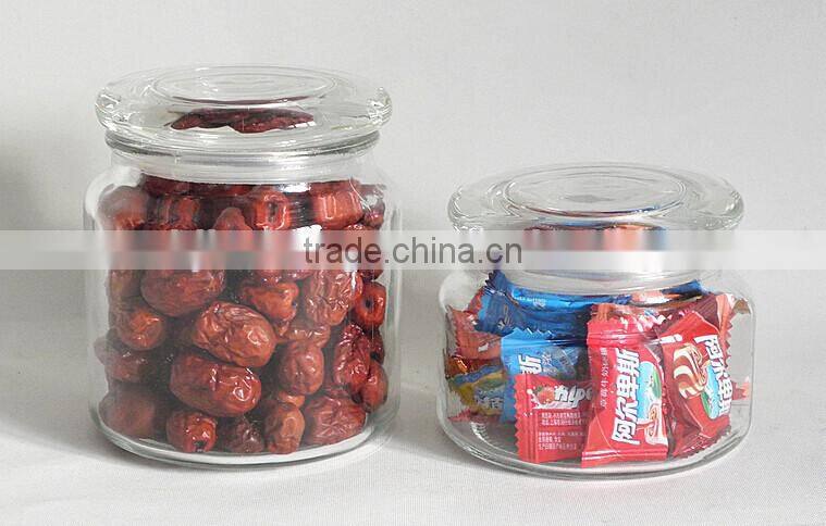 high quality hermetic glass jars with glass lid