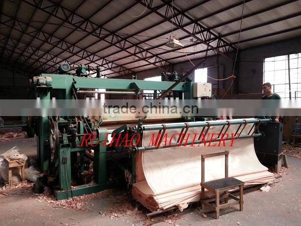 CNC spindle wood core veneer peeling and cutting machine for plywood factory