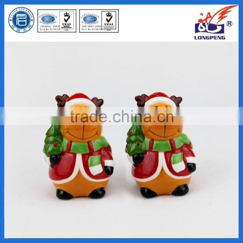 Christmas Reindeer Salt and Pepper Shakers Collectible Ceramic Deer Salt & Pepper Shakers