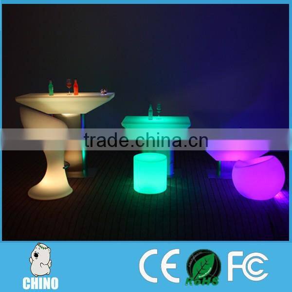 LED Restaurant Table With Chair Dining Table LED Coffee Table CT-8856