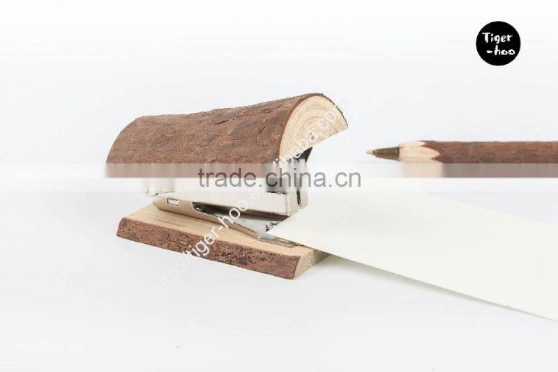 Small rustic wooden stapler