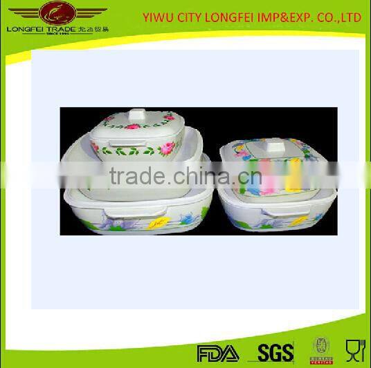 Dinnerware Melamine Soup Bowl Set with Lid China Supply
