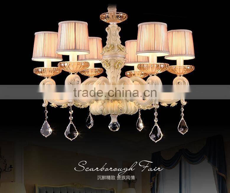 ZG202 Momoda luxury decorations French style ceramic Cream white living room bedroom villa big lighting chandelier pendant lamp