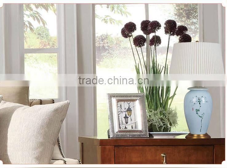 White ceramic ginger jar lamp