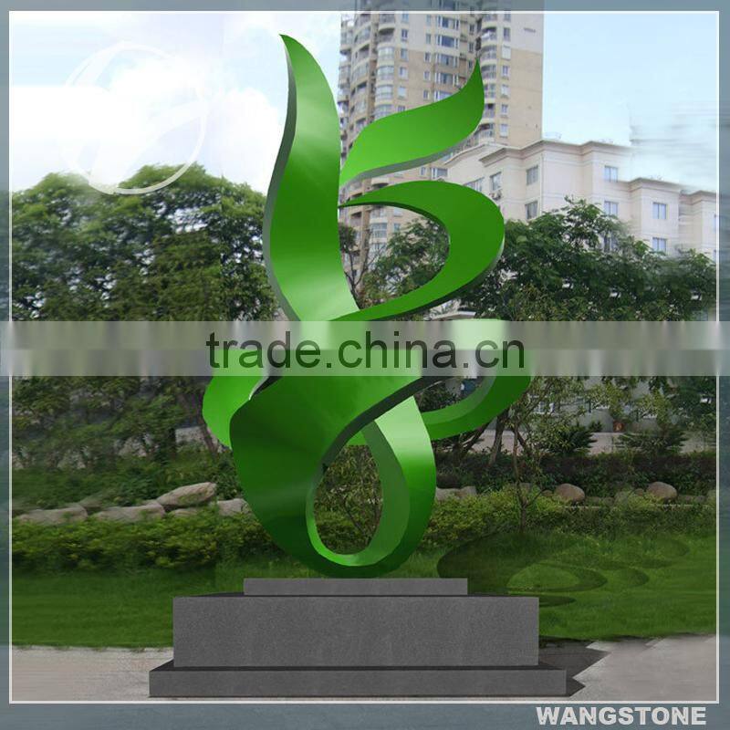 Stainless steel painted large metal garden sculpture