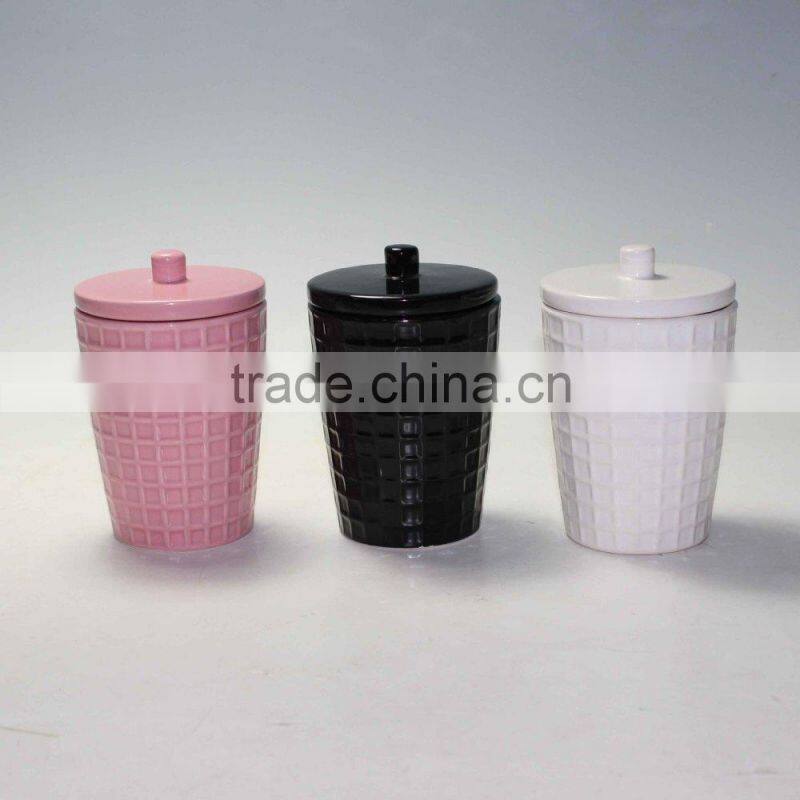 Glazed color ceramic flower pots