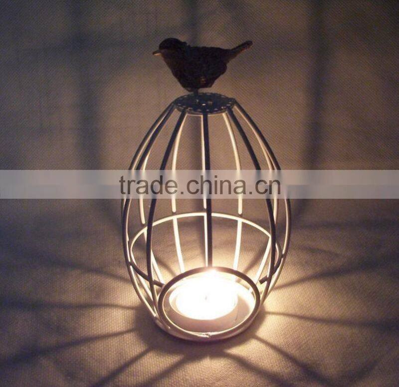 2017 Bird cage morden New Model OEM Metal Lantern Candle Holders