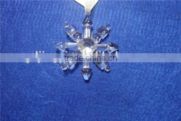 clear acrylic snowflake hanging ornament supplier for 2015