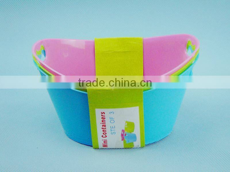 Plastic oval beer ice bucket with handle
