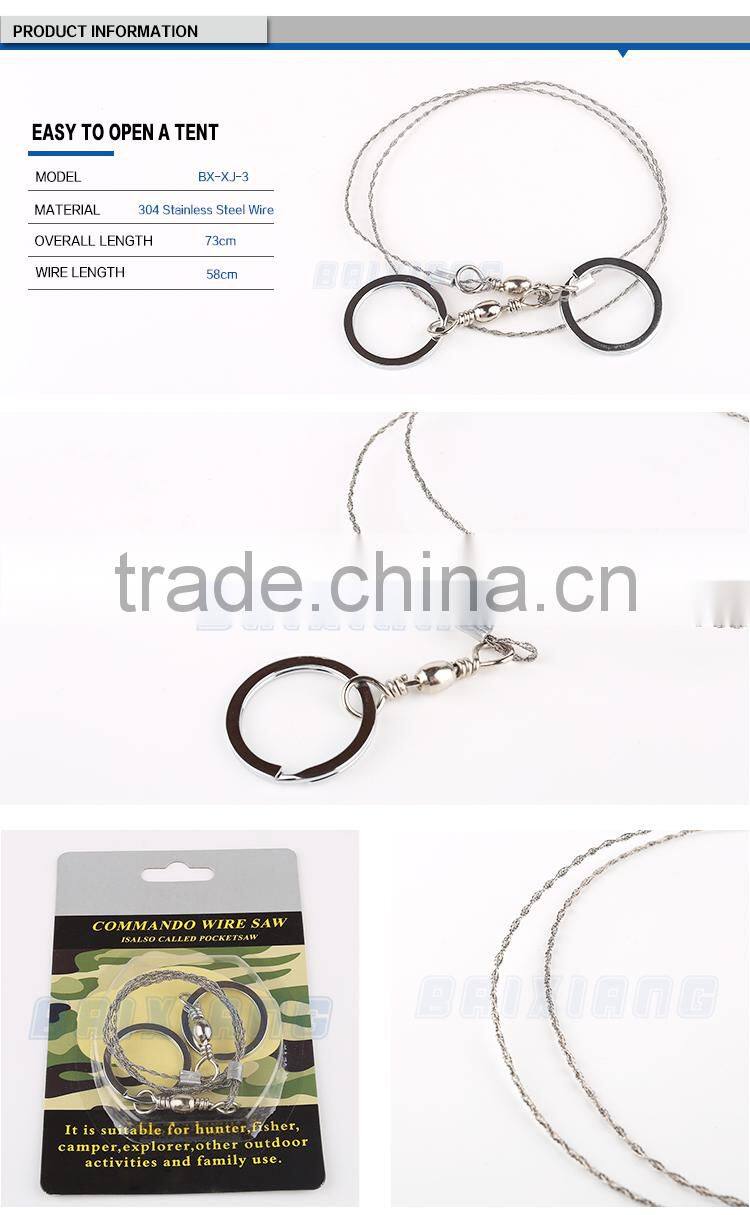 Superior quality good price wood abrasive wire saw with keyring