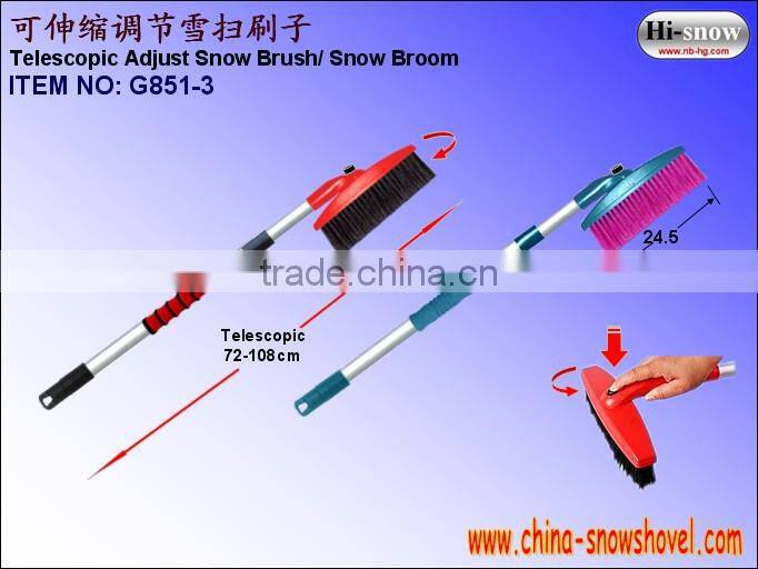 2-in-1 ice scraper squeegee and brush set tools