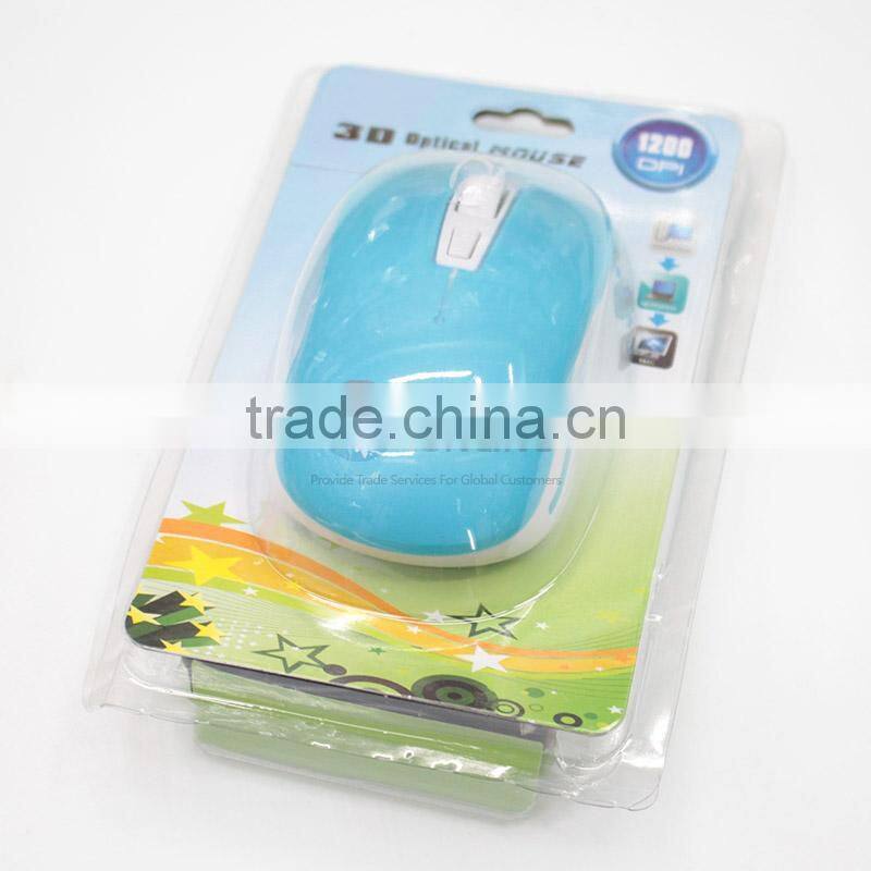 Light Blue Computer Accessory Wired Mouse