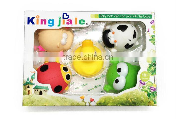 funny lovely animal plastic safe baby shower toys with EN71