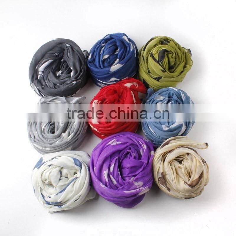 2015 New Fashion 9 Color Animal Print Scarf Cotton Women Scarves