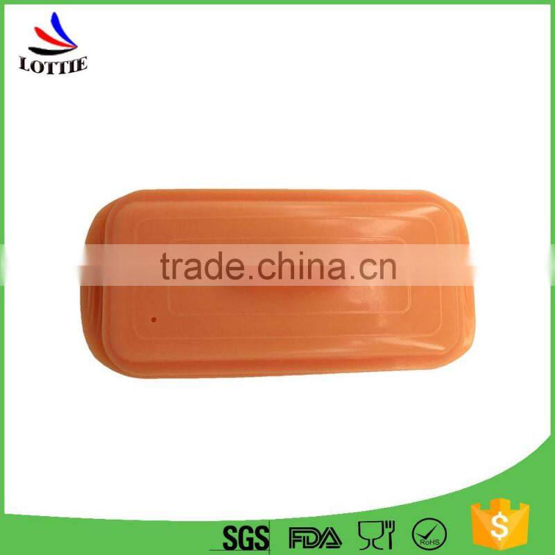 Hot Sale Eco Friendly Silicone Double Collapsible Lunch Box Bento Food Container