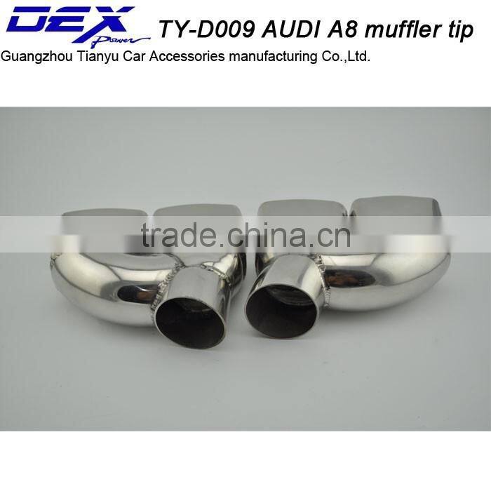 factory price car part 304 stainless steel a-udi a8 muffler exhaust tip