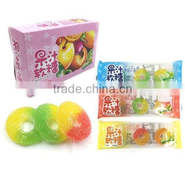 Circle Shape Soft Chewy Candy Yummy Gummy Candy