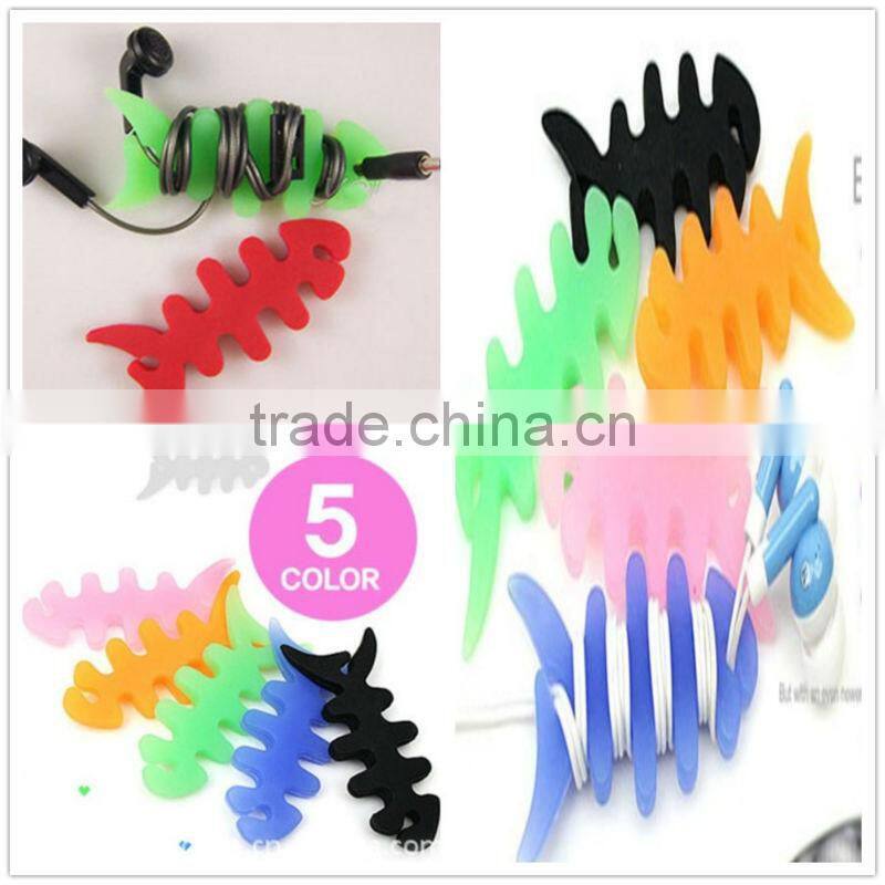 Fashion shape headphone Silicone cable winder (welcome customized)