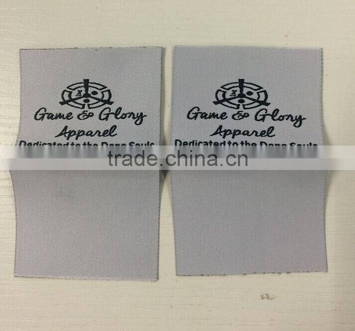 Customized high density damask woven labels for garments